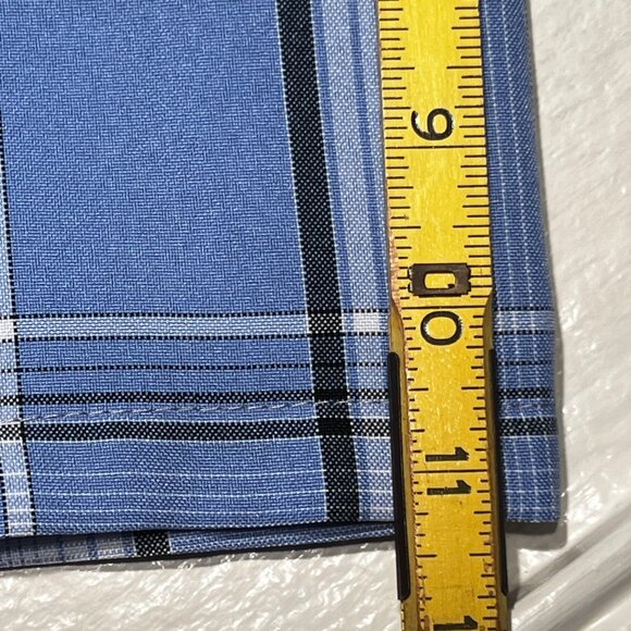 Men's Cal Top 2XLT Short Sleeve Plaid Checker Button Up Polyester Shirt Western - Picture 13 of 16